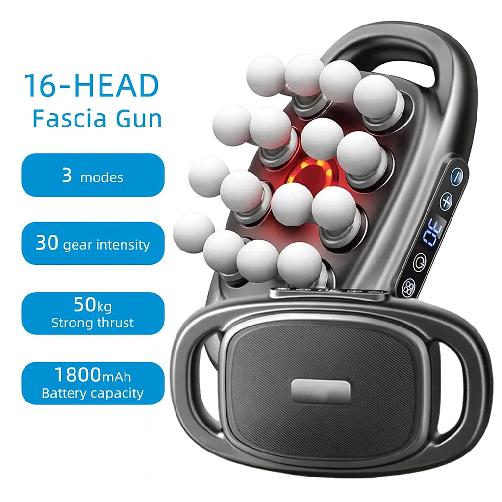 AtlasRelief 16 - The 16-Head Muscle Massage Gun